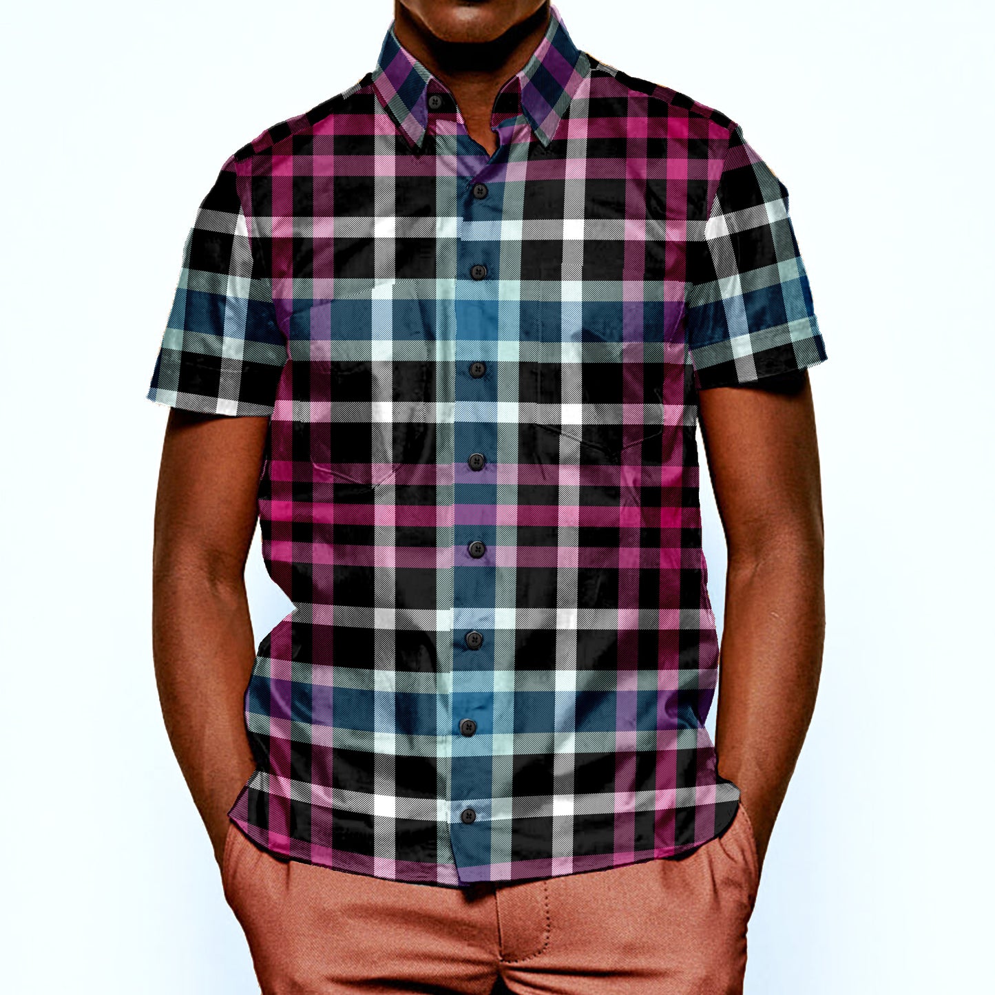 The Pretty Hate Machine Plaid Short Sleeve Shirt