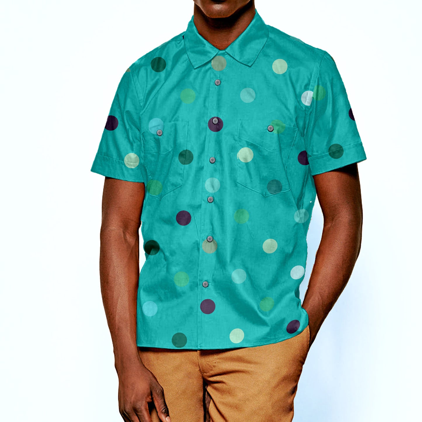 The Music Has the Right to Children Polka Dot Short Sleeve Shirt