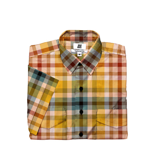 The Hunky Dory Plaid Short Sleeve Shirt
