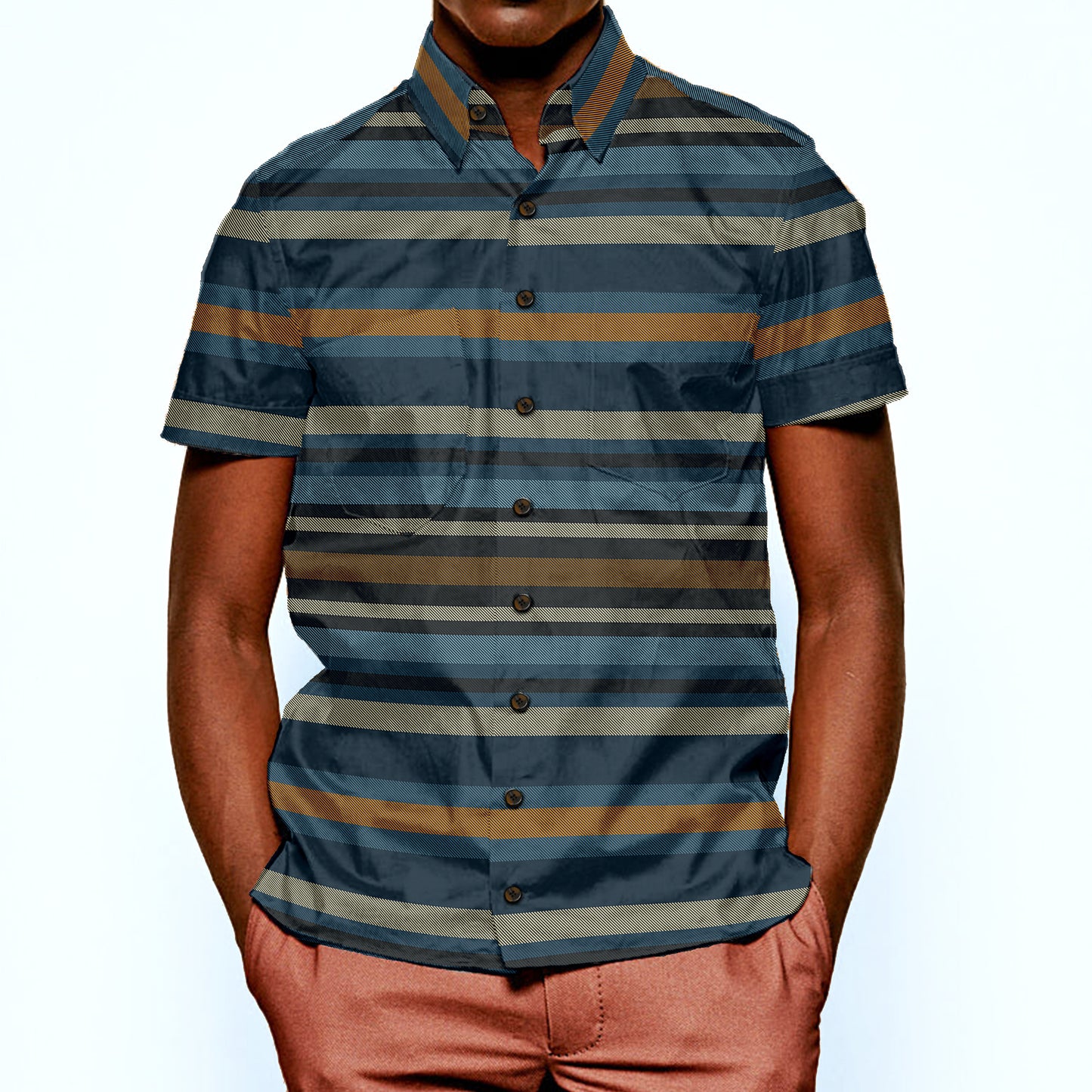 The Modern Life is Rubbish Stripe Short Sleeve Shirt