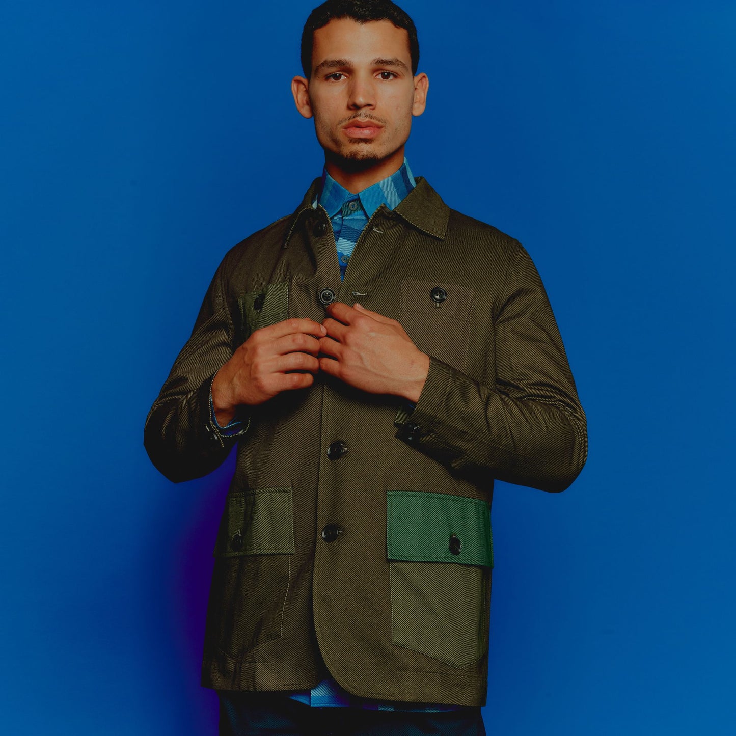 The Green Mixed Twill Chore Coat