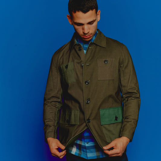 The Green Mixed Twill Chore Coat
