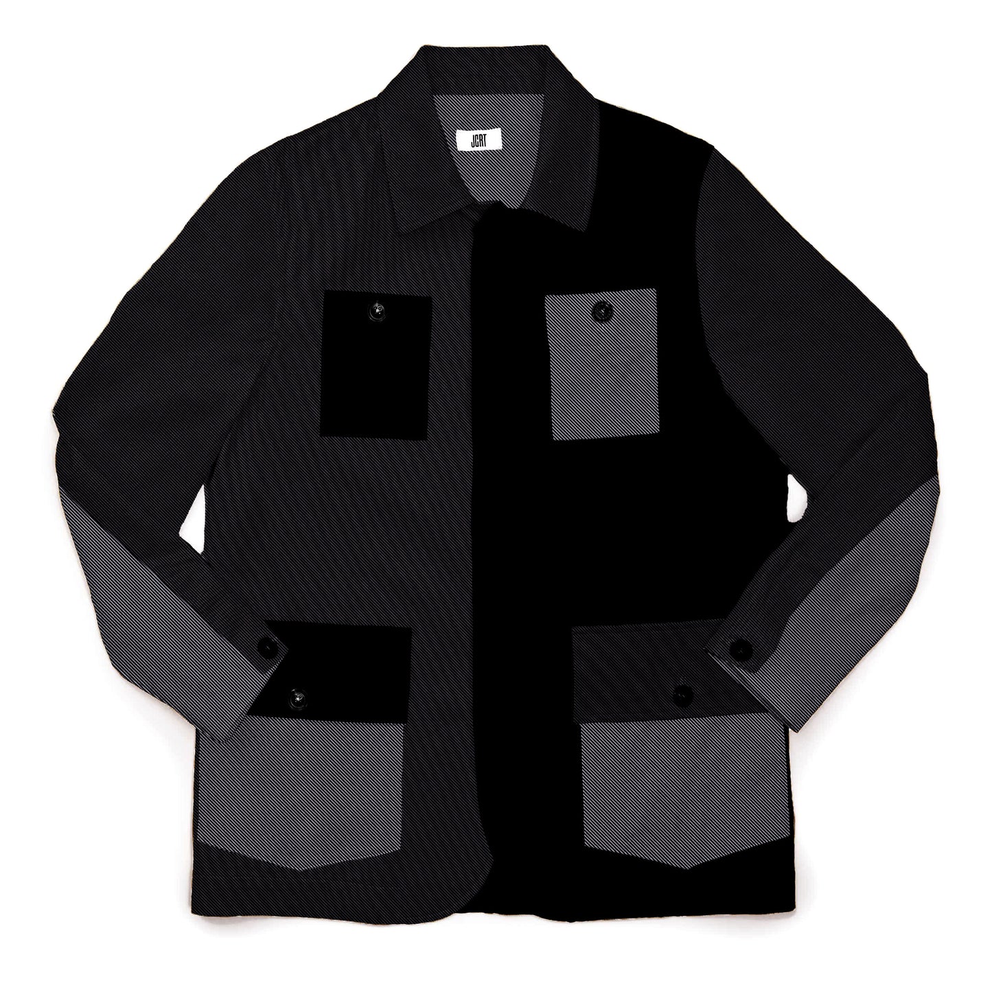 The Black Mixed Twill Chore Coat