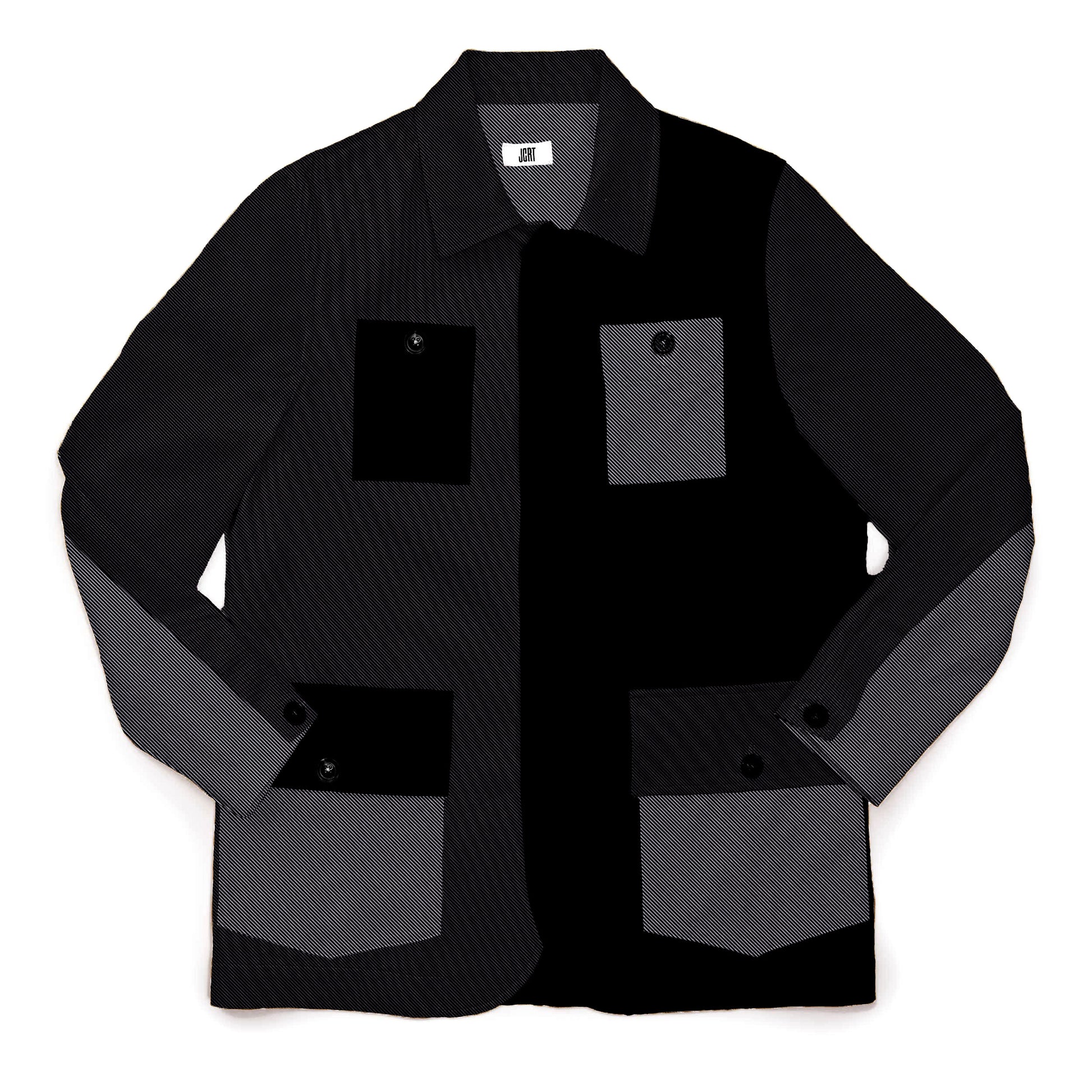 The Black Mixed Twill Chore Coat