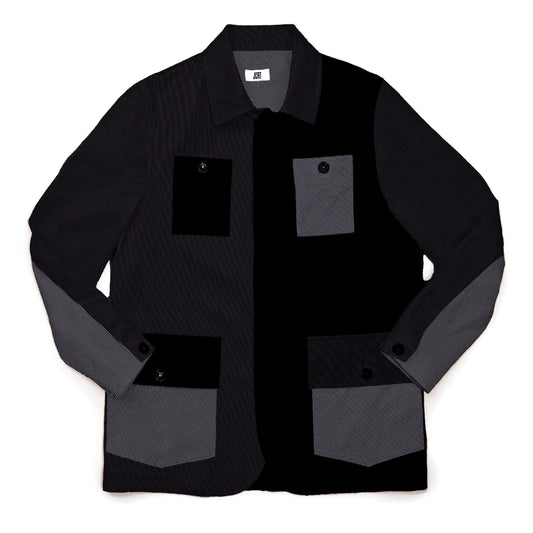 The Black Mixed Twill Chore Coat