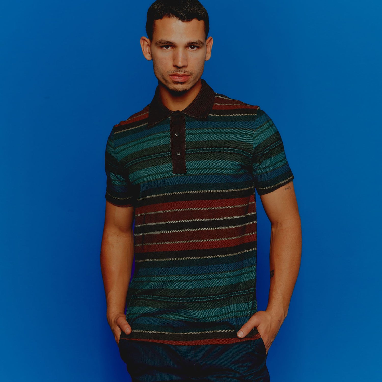 The Old Man and The Sea Stripe Polo Shirt