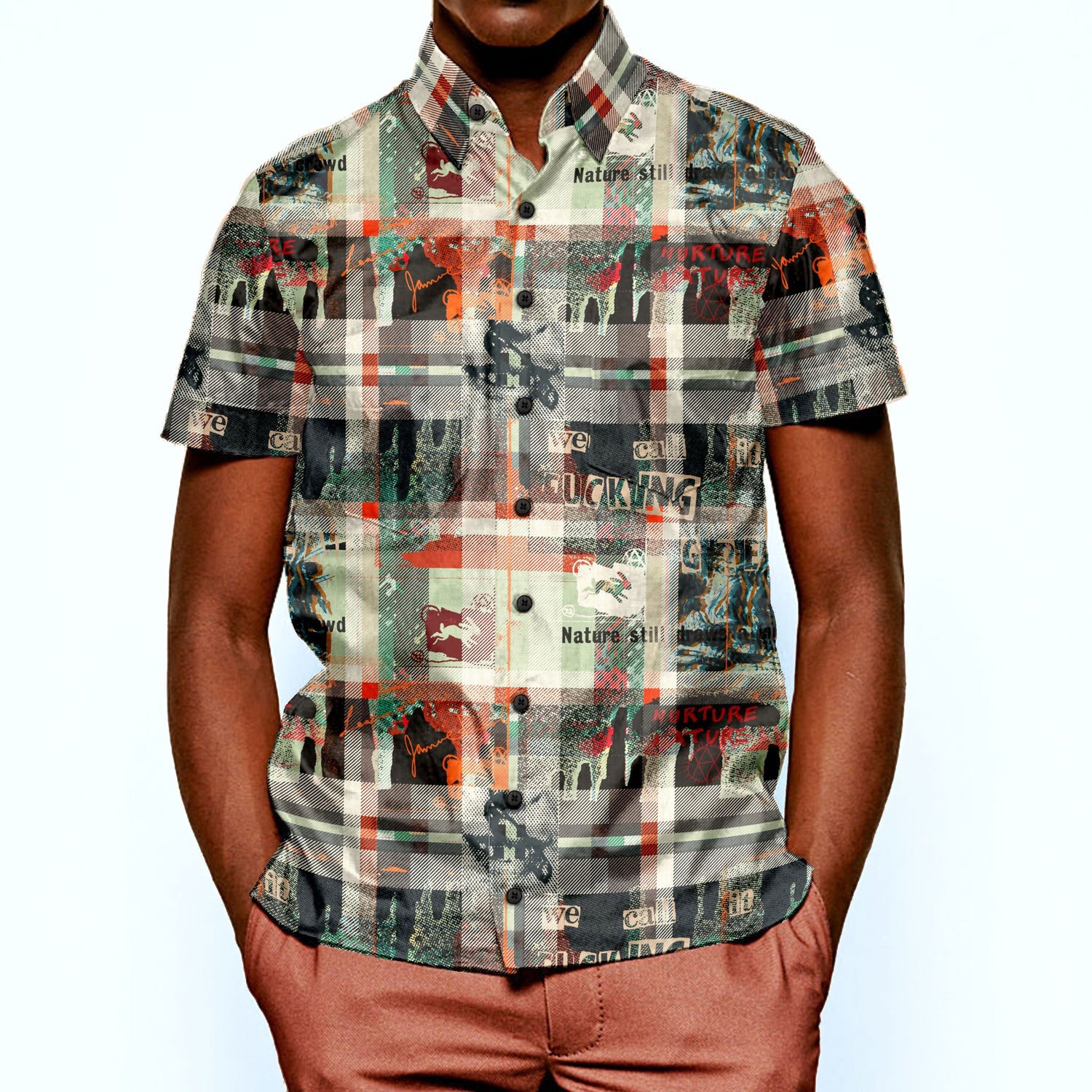 The Ragged Kingdom Nature Nurture Plaid Short Sleeve Shirt