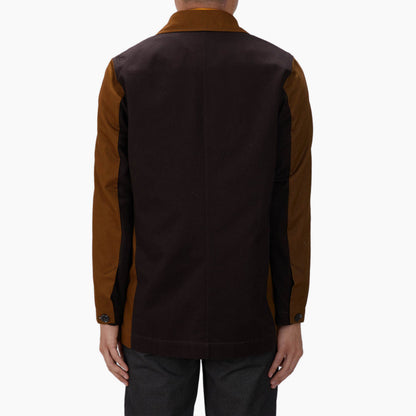 The Leather Mixed Twill Chore Coat