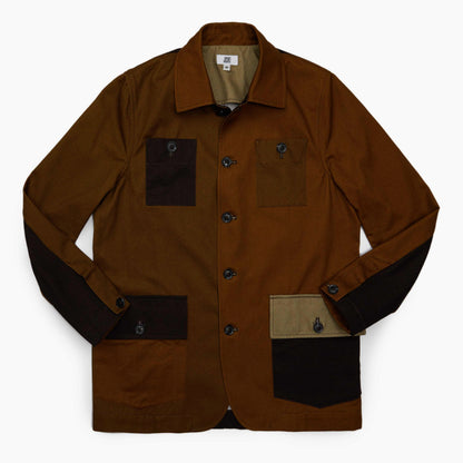 The Leather Mixed Twill Chore Coat